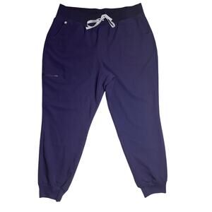 Figs High Waisted Zamora Jogger Scrub Pants PURPLE JAM XXL Petite